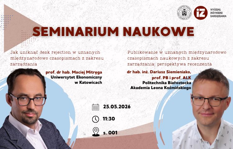 Zaproszenie na seminarium naukowe WIZ