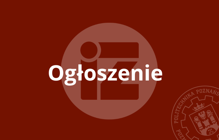 Kafelek z napisem "Ogłoszenie"