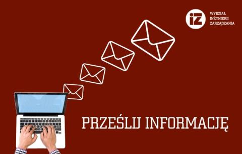 grafika z tekstem prześlij informację