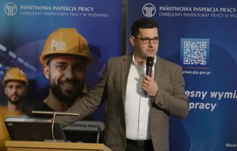 dr inż. Sebastian Kubasiński na konferencji PIP "wizja Zero"