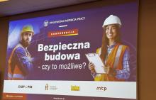 Zdjęcie pierwszego slajdu prezentacji konferencji "Bezpieczna budowa - czy to możliwe"