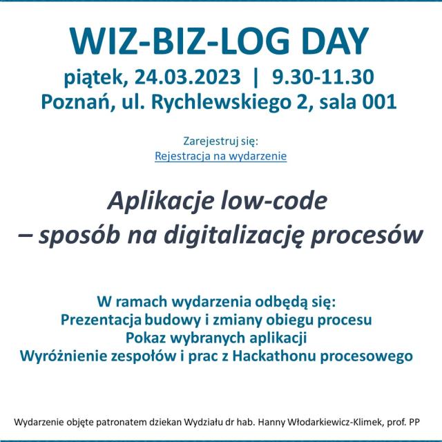 WIZ BIZ LOG Plakat