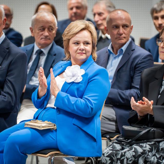 Zdjęcie z gali konferencji 70 lat nauk o zarządzaniu na Politechnice Poznańskiej