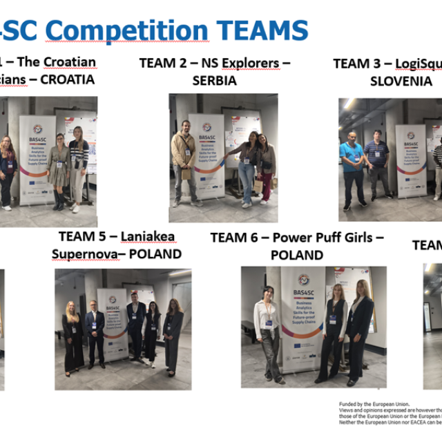 Zdjęcie z gali wręczania nagród onkursu BAS4SC – Business Analytics Skills for the Future-Proof Supply Chains
