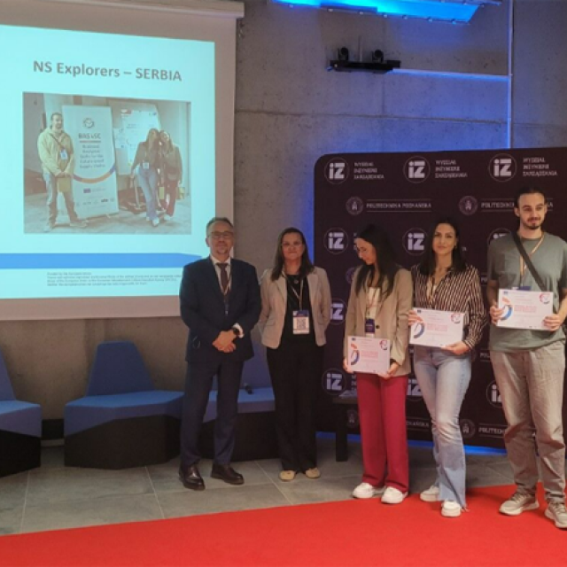 Zdjęcie z gali wręczania nagród onkursu BAS4SC – Business Analytics Skills for the Future-Proof Supply Chains