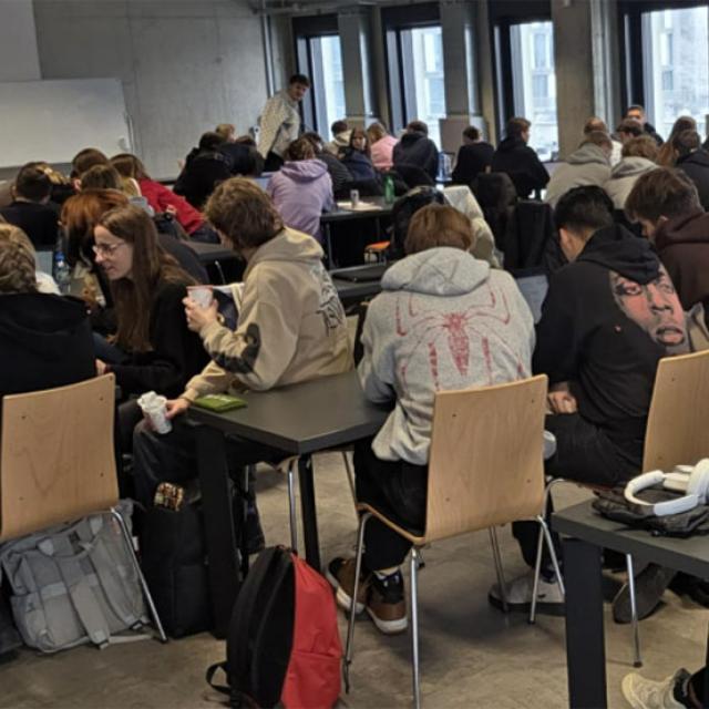 Zdjęcie uczestników hackathonu procesowego w ramach Wiz-BIZ-LOG-DAY w dniu 9 stycznia 2026 roku.